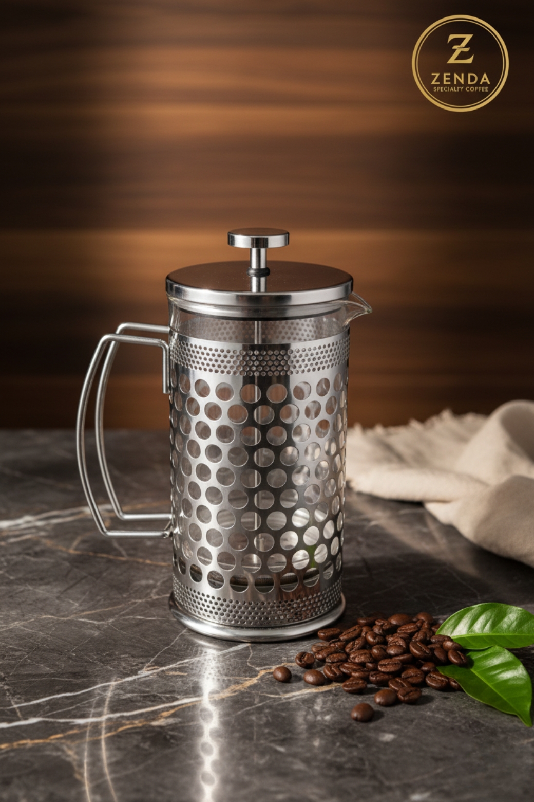 Prensa Francesa 600 ML Pleateada